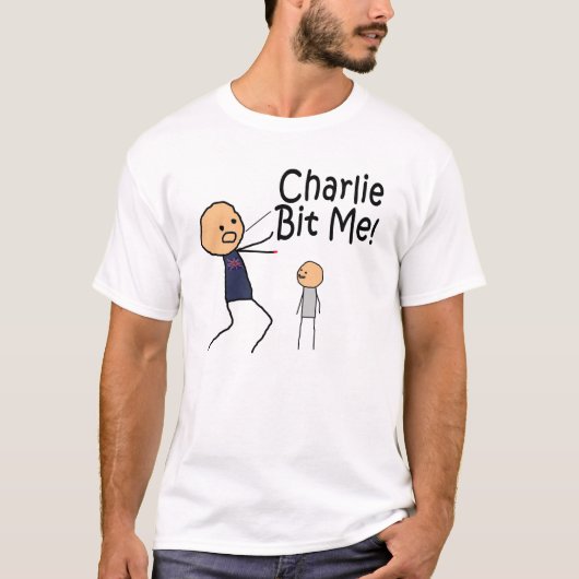 Charlie biss mich T - Shirt (Vorderseite)