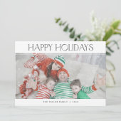 CHARLIE Black Happy Holidays Xmas Foto Weihnachten (Stehend Vorderseite)