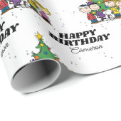 Charlie Brown Christmas Birthday | Name hinzufügen Geschenkpapier (Rolleneckpunkt)