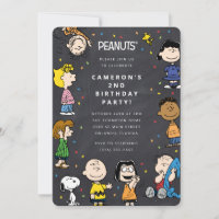 Charlie Brown & Gang Chalkboard Confetti Birthday