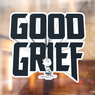 Charlie Brown "Good GTrauer" Rock Band T-Shirt Gra Fensteraufkleber