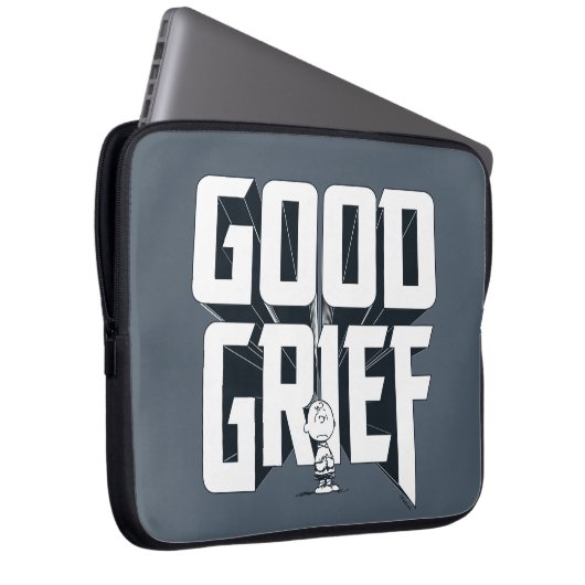 Charlie Brown "Good GTrauer" Rock Band T-Shirt Gra Laptopschutzhülle (Vorne Rechts)