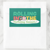 Charlie Brown | In die Urlaubssaison einrollen Rechteckiger Aufkleber (Tasche)