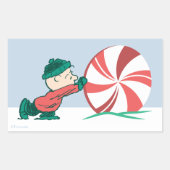 Charlie Brown | In die Urlaubssaison einrollen Rechteckiger Aufkleber (Vorderseite)