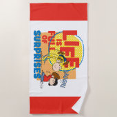 Charlie Brown & Lucy - Das Leben ist voller Überra Strandtuch (Vorderseite)