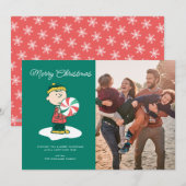 Charlie Brown Peppermint Candy Feiertagskarte (Vorne/Hinten)