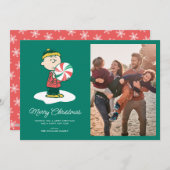 Charlie Brown Peppermint Candy Feiertagskarte (Vorne/Hinten)