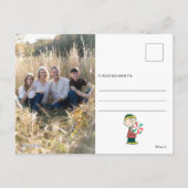 Charlie Brown Peppermint Candy Feiertagspostkarte (Rückseite)