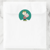 Charlie Brown Peppermint Candy Runder Aufkleber (Tasche)