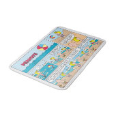 Charlie Brown & Sally am Strand Badematte (Schrägansicht)