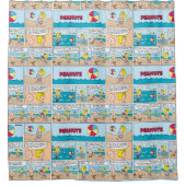 Charlie Brown & Sally am Strand Duschvorhang (Vorderseite)