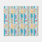 Charlie Brown & Sally am Strand Fleecedecke (Vorderseite (Horizontal))