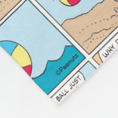 Charlie Brown & Sally am Strand Fleecedecke (Ecke)