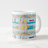 Charlie Brown & Sally am Strand Jumbo-Tasse (Vorderseite Rechts)