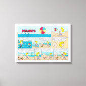 Charlie Brown & Sally am Strand Leinwanddruck (Vorderseite)