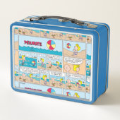 Charlie Brown & Sally am Strand Metall Brotdose (Rückseite)