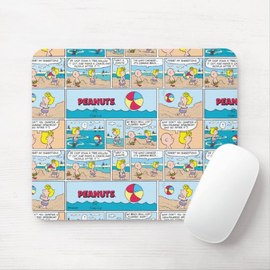 Charlie Brown & Sally am Strand Mousepad (Mit Mouse)