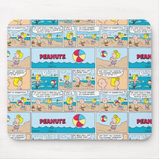 Charlie Brown & Sally am Strand Mousepad (Vorne)