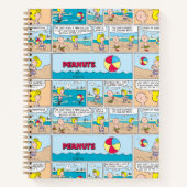 Charlie Brown & Sally am Strand Notizblock (Vorderseite)