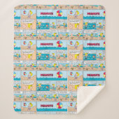 Charlie Brown & Sally am Strand Sherpadecke (Vorderseite)