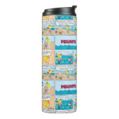 Charlie Brown & Sally am Strand Thermosbecher (Nach links gedreht)