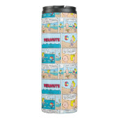 Charlie Brown & Sally am Strand Thermosbecher (Rückseite)