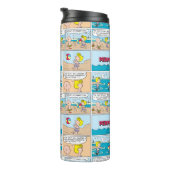 Charlie Brown & Sally am Strand Thermosbecher (Nach rechts gedreht)