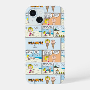 Charlie Brown & Sally Eis am Strand iPhone 15 Hülle