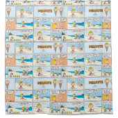 Charlie Brown & Sally Ice Cream am Strand Duschvorhang (Vorderseite)