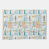 Charlie Brown & Sally Ice Cream am Strand Geschirrtuch (Horizontal)