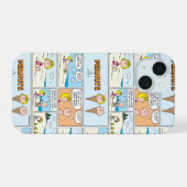 Charlie Brown & Sally Ice Cream am Strand iPhone 15 Hülle (Rückseite (Horizontal))