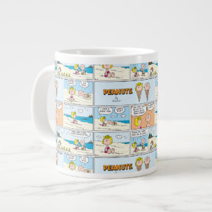 Charlie Brown & Sally Ice Cream am Strand Jumbo-Tasse