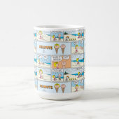 Charlie Brown & Sally Ice Cream am Strand Kaffeetasse (Mittel)