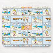 Charlie Brown & Sally Ice Cream am Strand Mousepad (Vorne)