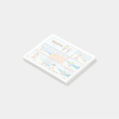 Charlie Brown & Sally Ice Cream am Strand Post-it Klebezettel (angewinkelt)