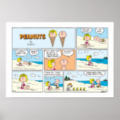 Charlie Brown & Sally Ice Cream am Strand Poster (Vorne)