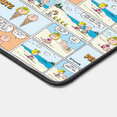 Charlie Brown & Sally Ice Cream am Strand Schreibtischunterlage (Ecke)