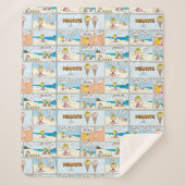 Charlie Brown & Sally Ice Cream am Strand Sherpadecke (Vorderseite)