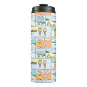 Charlie Brown & Sally Ice Cream am Strand Thermosbecher (Vorderseite)