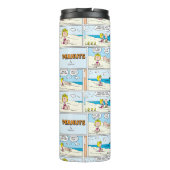 Charlie Brown & Sally Ice Cream am Strand Thermosbecher (Rückseite)