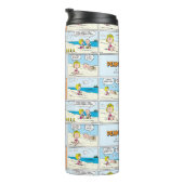 Charlie Brown & Sally Ice Cream am Strand Thermosbecher (Nach rechts gedreht)