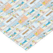 Charlie Brown & Sally Ice Cream am Strand Tischdecke (Schrägansicht)