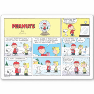 Charlie Brown Schneekugel Aufkleber