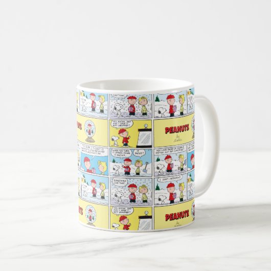 Charlie Brown | Schneekugel Kaffeetasse (VorderseiteRechts)
