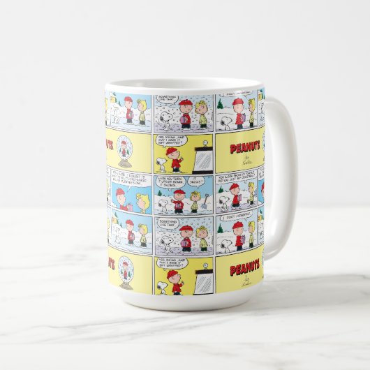 Charlie Brown | Schneekugel Kaffeetasse (VorderseiteRechts)