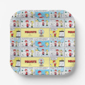 Charlie Brown | Schneekugel Pappteller (Vorderseite)