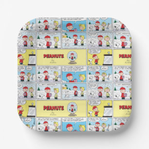 Charlie Brown   Schneekugel Pappteller