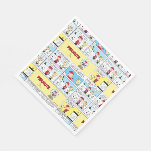 Charlie Brown | Schneekugel Serviette (Ecke)