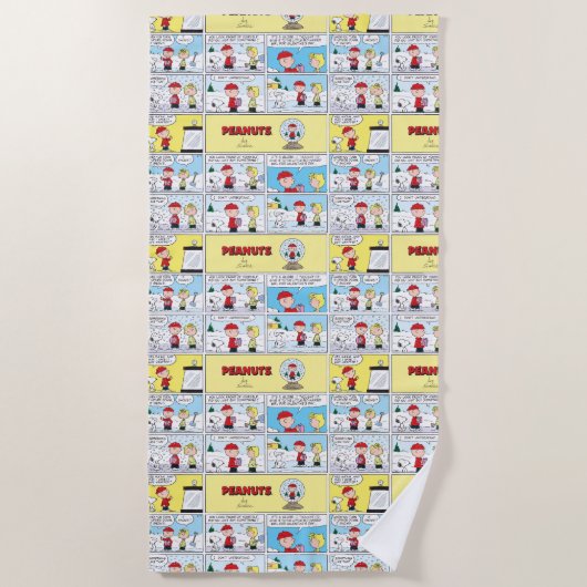 Charlie Brown | Schneekugel Strandtuch (Vorderseite)