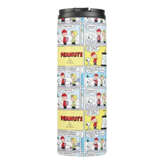 Charlie Brown | Schneekugel Thermosbecher (Rückseite)